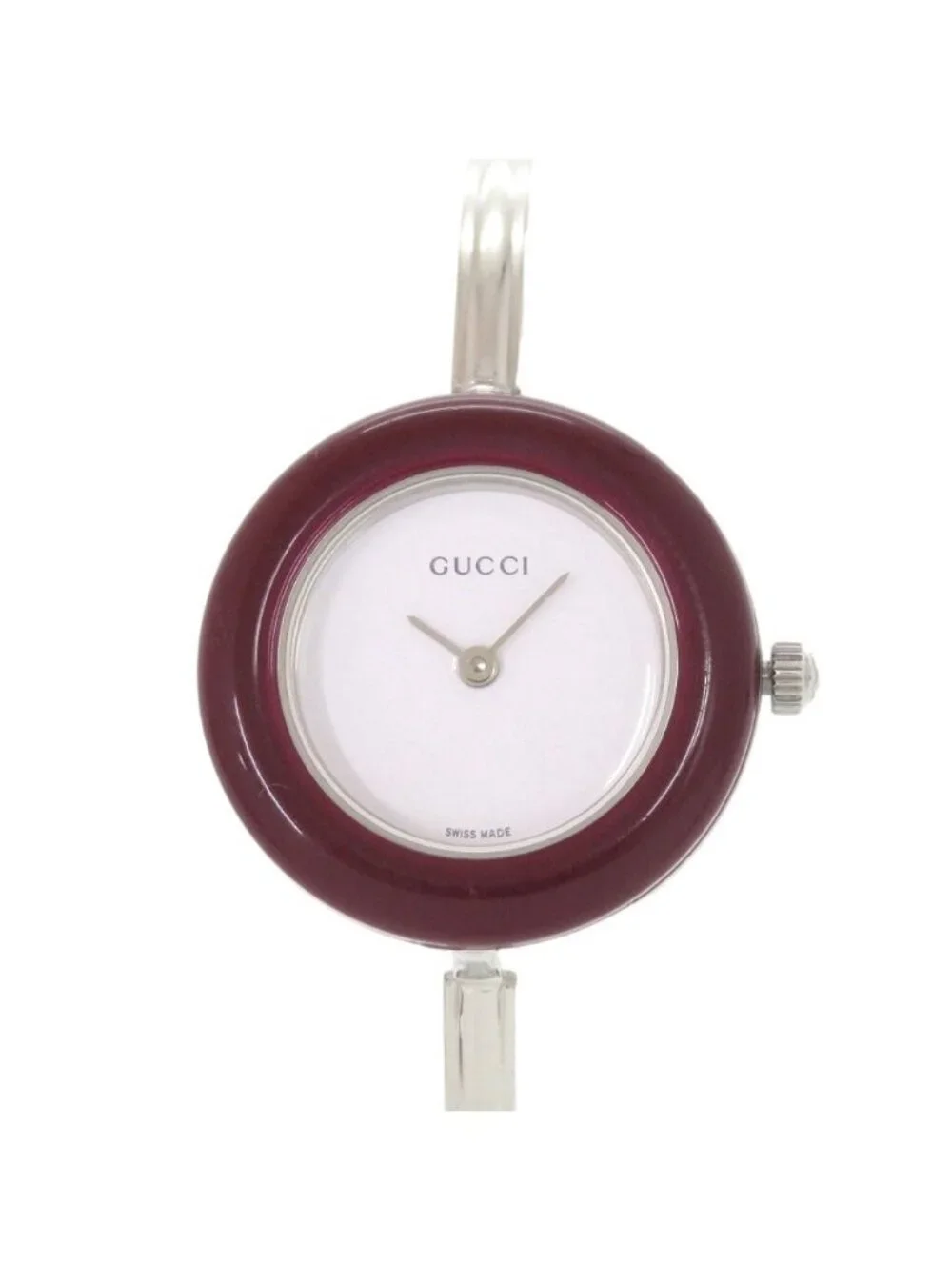 Gucci SS White Quartz Watch Dial